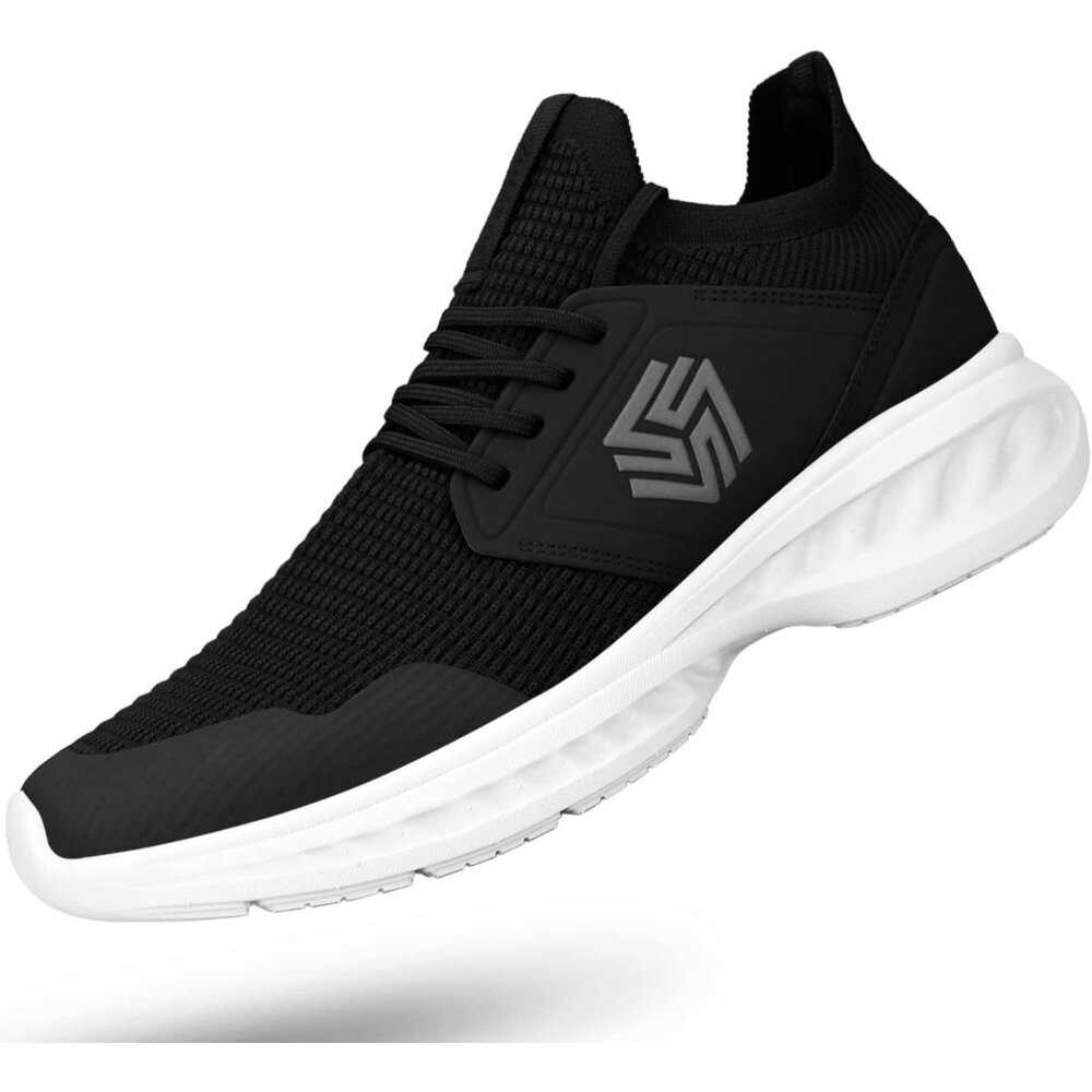 〽️Men's Sneakers Black White Walking Sports Athletic Running Lightweight  Shoes